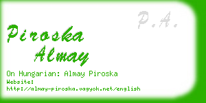 piroska almay business card